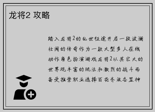 龙将2 攻略